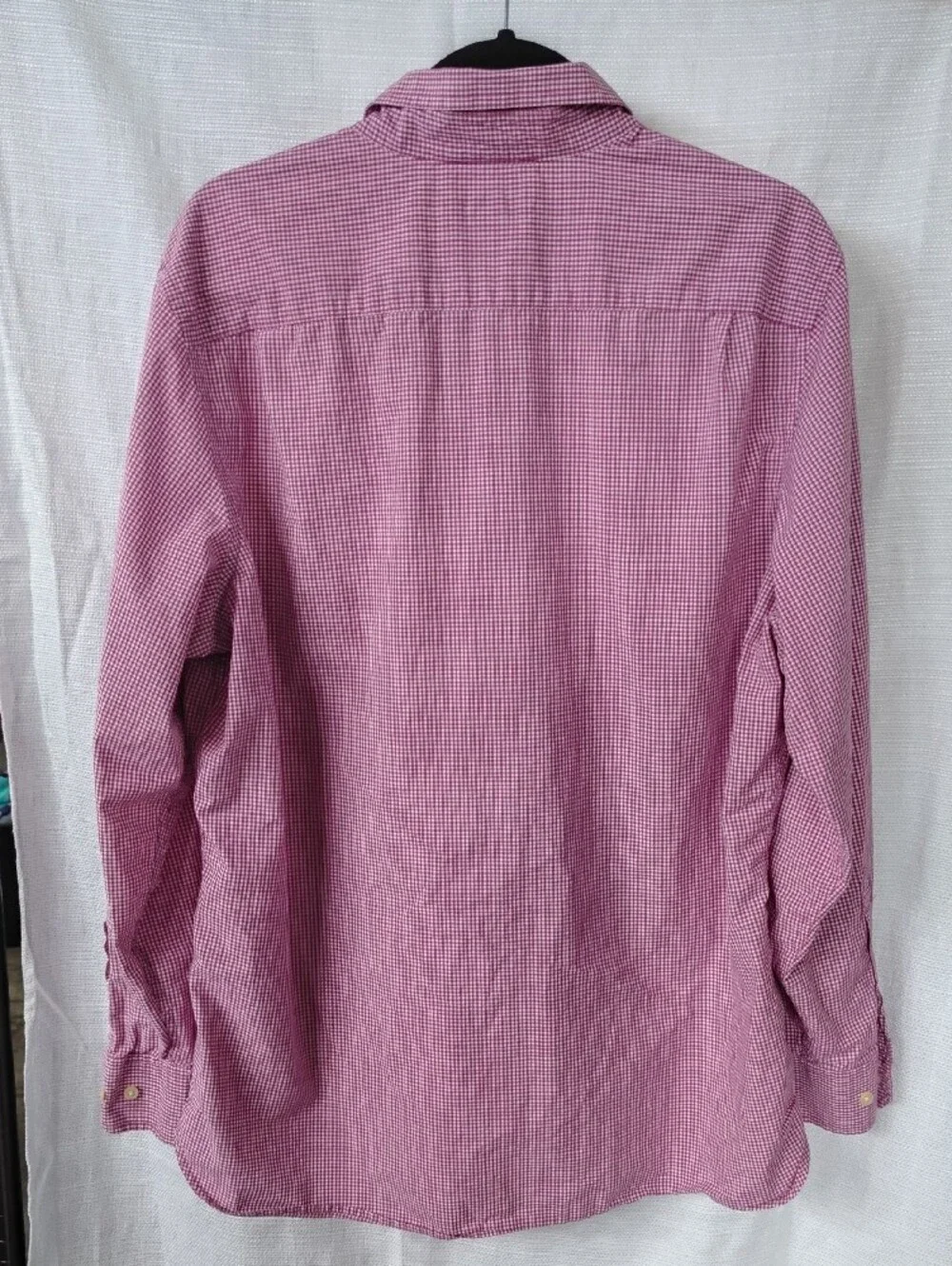 Banana Republic Men’s Purple Mini-Gingham Check Button-Down Shirt L